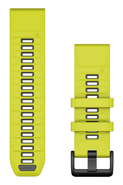 Bracelet silicone Garmin QuickFit Jaune/Graphite