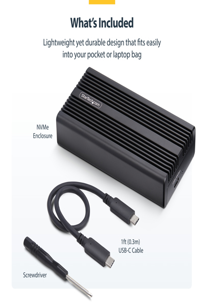 STARTECH USB4 M.2 NVME ENCLOSURE SSD - 1USB4-NVME-ENCLOSURE