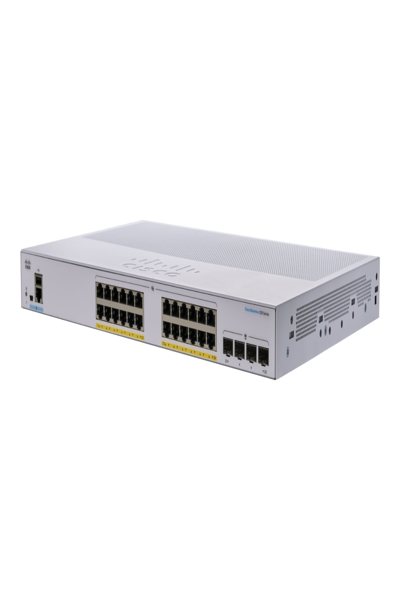 Cisco Business CBS250-24P-4X Smart Switch | 24 Port GE | PoE | 4x10G SFP+ | Limited Lifetime Protection (CBS250-24P-4X) - Managed - L3 - Gigabit Ethernet (10/100/1000) - Power over Ethernet (PoE) - Rack mounting - 1U - CBS250-24P-4X-UK