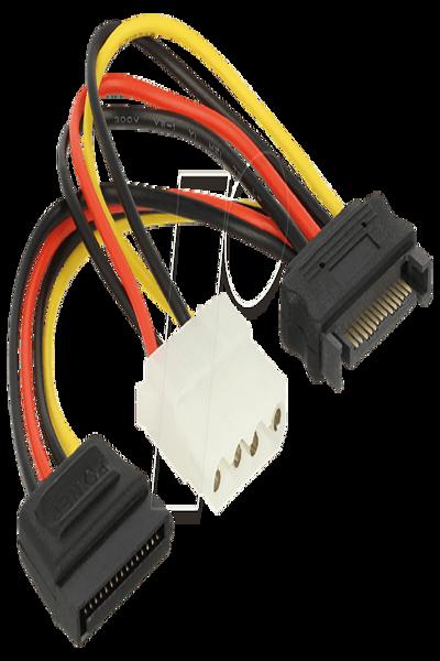 Delock Power adapter - SATA power (M) to 4 PIN internal power, SATA power (F) - 65235