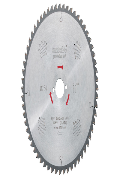 Metabo 628221000 - Chipboard - Hardwood - MDF - Softwood - 25.4 cm - 3 cm - 1.8 mm - 6100 RPM - 2.4 mm