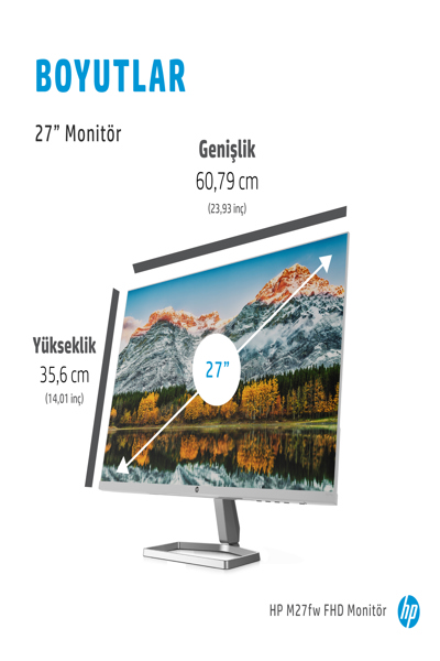HP 27 L M27fw 27" bildskärm - 2H1A4AA#ABB