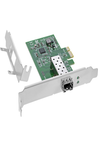 Carte réseau Gigabit InLine - 1x SFP fibre 1Gb/s - PCIe x1 - support de slot LP