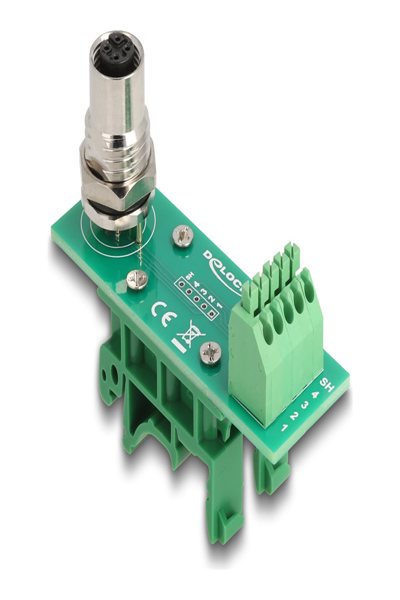 Adaptateur réseau Delock - Bornier 4 broches M12-A (F) vers 5 broches