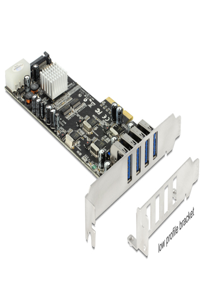 Delock PCI Express-kort > 4 x extern USB 3.0 fyrkanalig - 89365