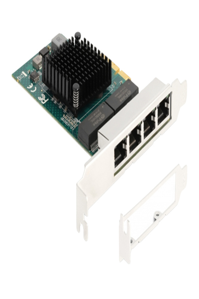 Delock PCI Express x4-kort till 4 x RJ45 Gigabit LAN BCM, PCIe, RJ-45, Hona, PCIe 2.0, Grå, PC - 88208