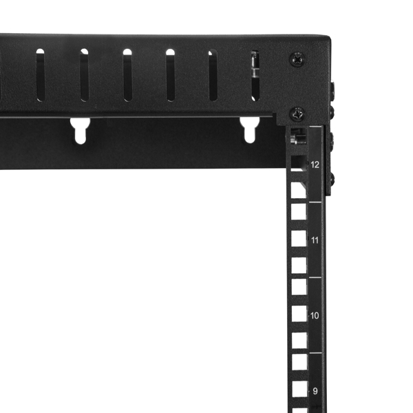 StarTech 12 HE wall-mounted server rack - 30.5 - 51cm deep - open frame - network rack - 2 post rack - cabinet - suitable for wall mounting - Black - 12U - 50.8 cm (20") - RK12WALLOA