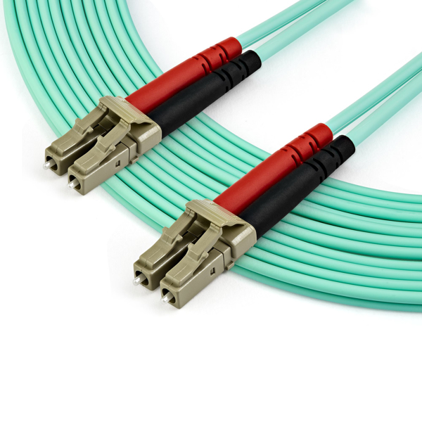 StarTech 7m OM3 LC to LC Multimode Duplex Fiber Optic Patch Cable - Aqua - 50/125 - LSZH Fiber Optic Cable - 10Gb (A50FBLCLC7) - Patch cable - 7 m - Aquamarine - A50FBLCLC7