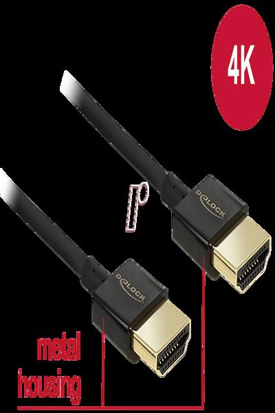 Delock Slim Haute Qualité - HDMI avec câble Ethernet