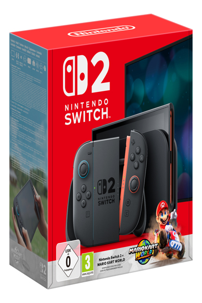 Nintendo Switch 2+ Mario Kart World 2 Schwarz Analog - 10015920