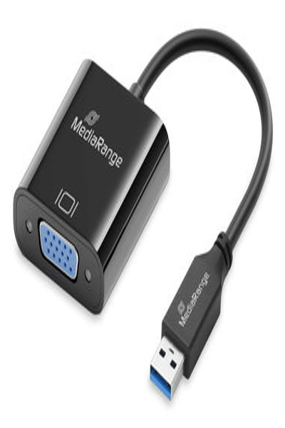 MEDIARANGE USB-A 3.0 TO VGA HD15 VIDEO CONVERTER BLACK