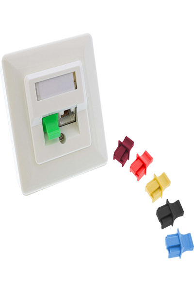Cache-poussière InLine pour RJ45 femelle - noir - 100 pièces.