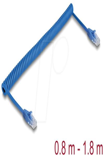 Delock RJ45 Spiralkabel Stecker zu Cat.6 UTP - Network - CAT 6 - 90362