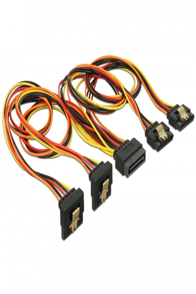 Delock Power splitter - SATA power (P) latched to SATA power (R) metal clip - 60152