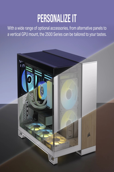 Corsair 2500X LINK Micro-ATX Chassi Vit - CC-9011268-WW