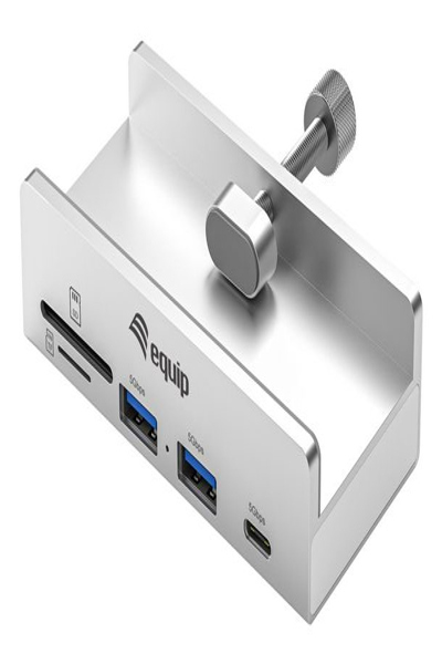 Equip 128968 USB 3.2 Gen 1 Type-A Type-C MicroSD SD Hub Aluminum