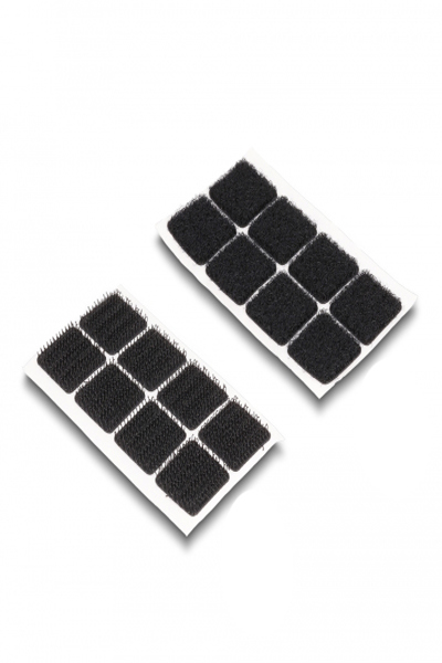 Delock Hook-and-loop dots - square - self-adhesive - 64 pieces black - Black - 20 mm - 64 pc(s) - Polybag - 19096