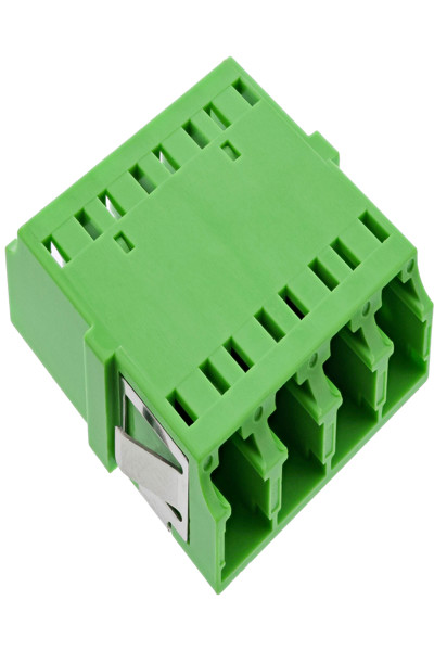 Coupleur fibre optique InLine - Quad LC/LC - monomode - vert - manchon céramique