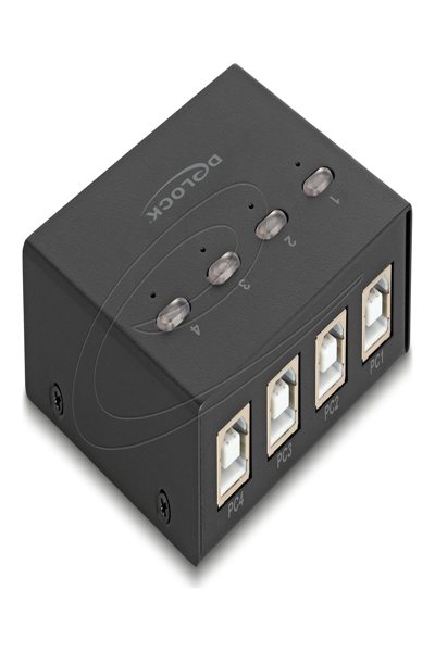 Delock USB-switch - 4 datorer till 4 enheter - 11507