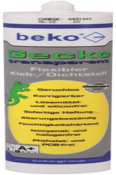 BEKO Gecko - Adhésif/Mastic 290ml Transparent Flexible