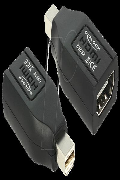Delock HDMI-adapter - Mini DisplayPort hane till HDMI hona - 65552