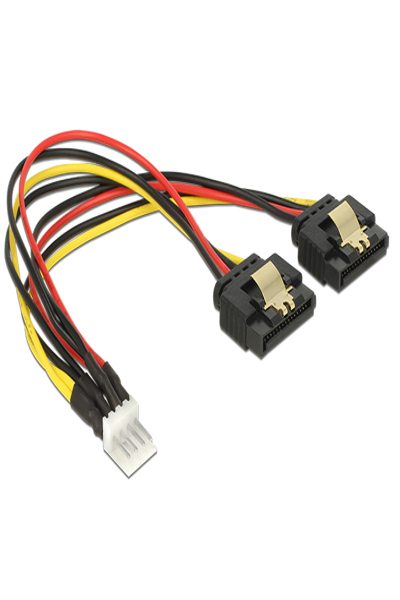 Adaptateur secteur Delock - Connecteur mini-alimentation 4 broches (M) vers alimentation SATA (F)
