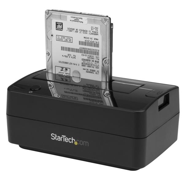 StarTech Docking Station for 2.5 / 3.5" SATA Drives - USB 3.1 (USB-A, USB-C) or eSATA - USB A and USB C cables included - HDD docking station - Bays: 1 - 6.4 cm, 8.9 cm (2.5", 3.5") - SATA 6Gb/s - 600 MBps - eSATA, USB 3.1 (Gen 2) - Black - SDOCKU313E