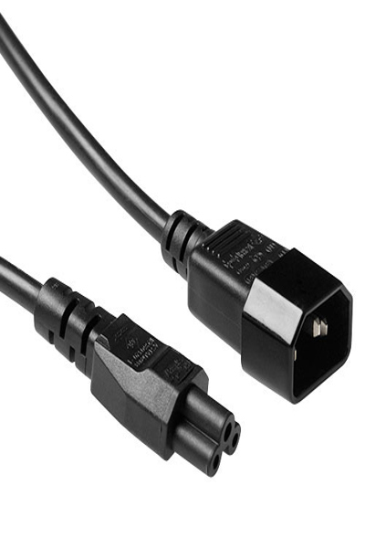 Cordon d'alimentation ACT C14 - C5 noir 0,5 m, 0,5 m, coupleur C5, coupleur C14, 230 V, 2,5 A