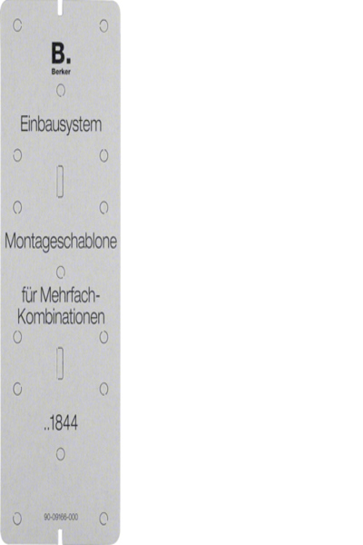 Berker 91844 Gabarit de montage Carton gris