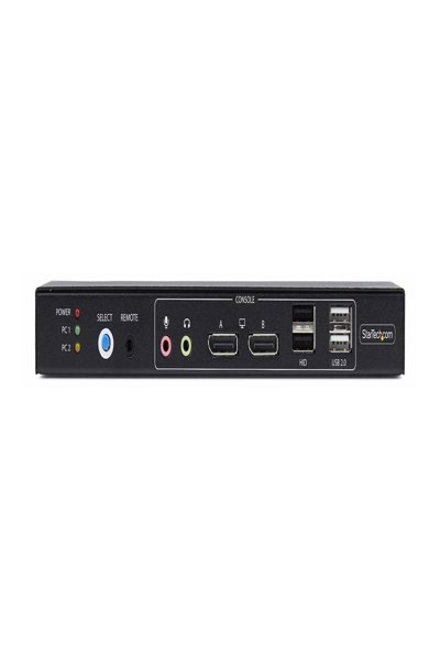 StarTech.com Commutateur KVM DP 2 ports pour deux écrans avec matrice vidéo, 4K 60 Hz
