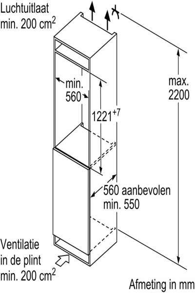 Siemens KI Built-in Fridge Freezer - KI42LNSE0