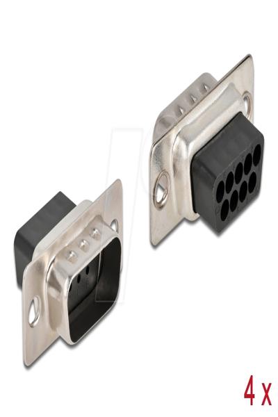 Delock Krympskal - D-Sub 9-polig krymphane (4-pack) - 66708