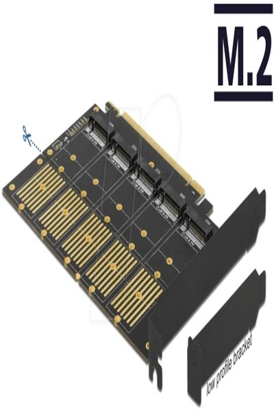 Delock PCI Express x16 Card to 5 x internal M.2 Key B / SATA - PCIe - M.2 - PCIe 3.0 - 0.5 m - China - Windows 10 - Windows 7 - Windows 8.1 - 90435