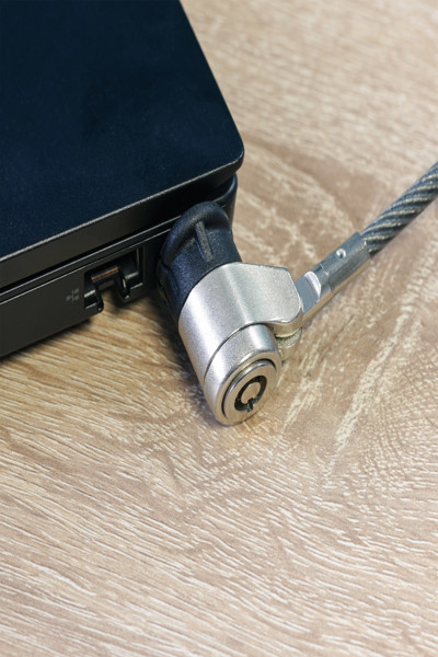 Cadenas de sécurité pour ordinateur portable InLine avec clé 4,4 mm x 2 m