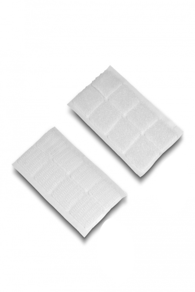 Delock Hook-and-loop dots - square - self-adhesive - 64 pieces white - White - 20 mm - 64 pc(s) - Polybag - 19097
