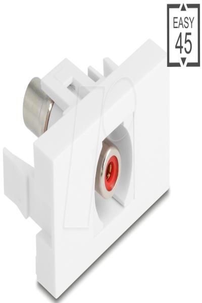 Delock Easy 45 Modul Cinch Buchse zu rot weiÃƒÅ¸ - 90857