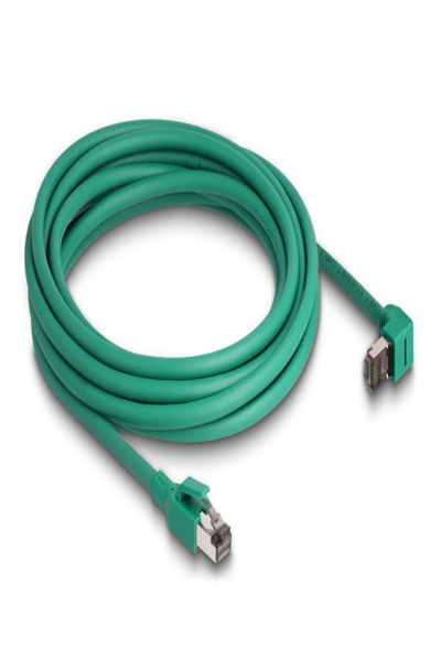 Delock RJ45 Network Cable PROFINET SF/UTP 90° angled 5 m green - 5 m - Cat6 - SF/UTP (S-FTP) - RJ-45 - RJ-45 - Green - 80125