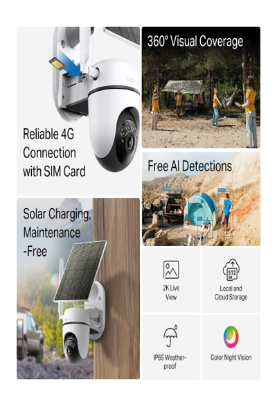 TP-LINK Tapo C615G Kit Solar-Powered Pan - Network Camera