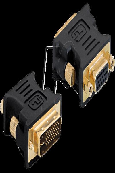 Delock VGA-adapter - DVI-I (hane) till HD-15 (VGA) (hona) - 65016