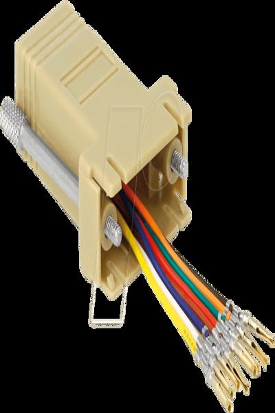 Delock Adapter Sub-D 9-polig hona till RJ45 hona monteringssats - 66164