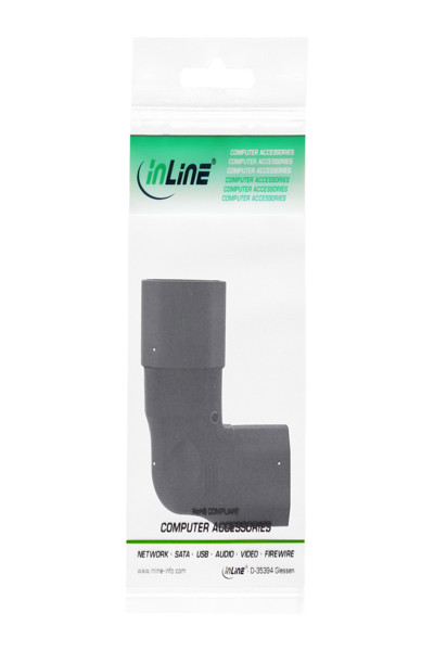 Adaptateur secteur InLine IEC C14/C13 coudé à gauche/droite