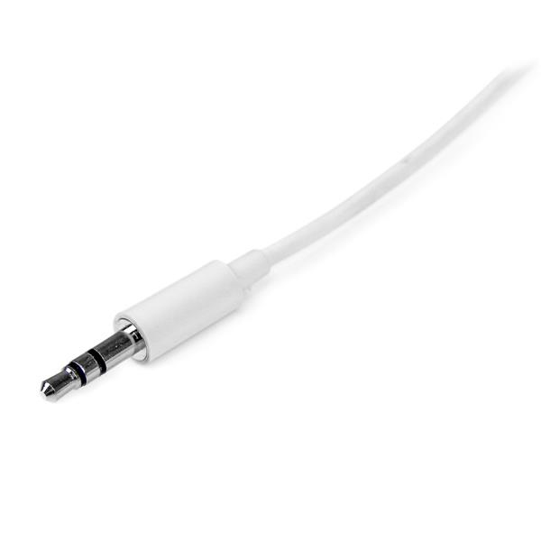 MU3MMMSWH 3m hvit tynn stereolydkabel (3,5 mm) - MU3MMMSWH