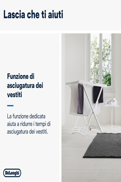 De Longhi Tasciugo AriaDry DEX210SF - 250 W - 220 - 240 V - 50 Hz - 334 mm - 220 mm - 508 mm