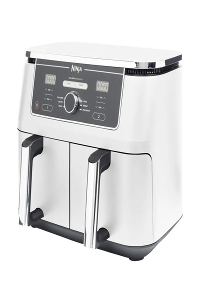 SharkNinja Ninja AF400EU, Hot air fryer, 9.5 L, Double, White, Rotary, Touch, Stand-alone - AF400EUWH