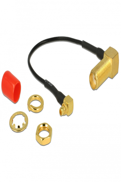 Delock Antennkabel - SMA (hane) vinklad till MMCX (hane) vinklad - 89626
