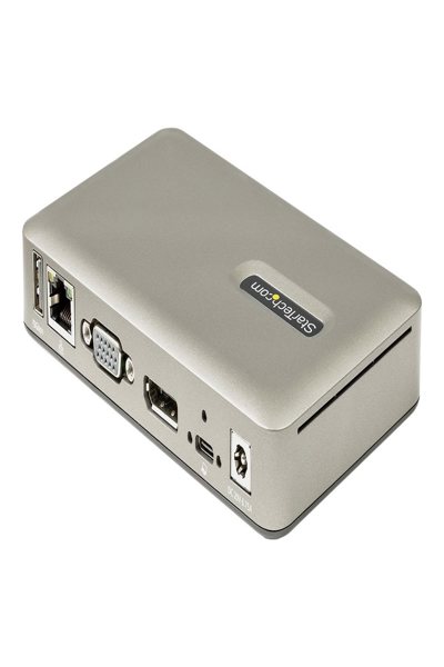 StarTech.com USB C-docka, USB-C till DisplayPort 4K 30Hz eller VGA, Mini USB-C-dockningsstation för bärbar dator med 65W strömförsörjning och genomströmningsladdning, 4-portars USB 3.1 Gen 1-hubb, GbE - DKM30CHDPDUE