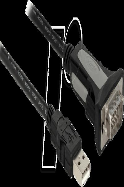 Delock USB-/seriellkabel - USB (hane) till RS-232 (hane) - 66323