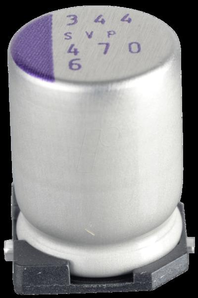 Panasonic SVP 470/6 - polymer capacitor 470µF 6V 2000h low ESR - 6SVP470M