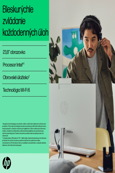 HP 24-cr0001nc: 23.8" FHD All-in-One PC, Intel i3, 16GB/1TB, Windows 11 Home