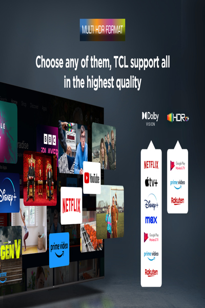 TCL 43P7K 43"| Ultra HD 4K QLED Smart TV| Google+ Wifi| Dolby Vision & HDR10| - 43" - 43P7K